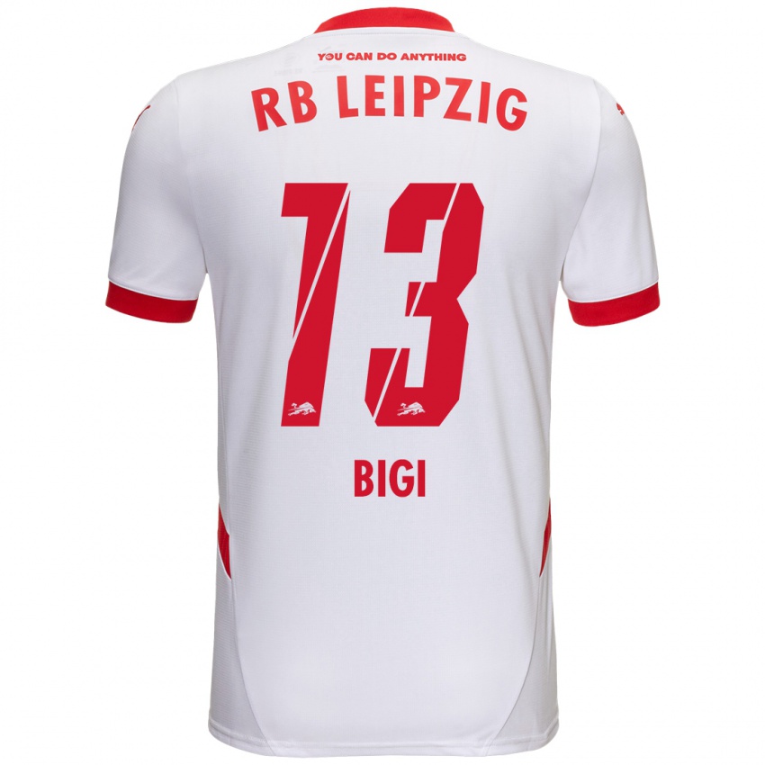 Bambino Maglia Samim Bigi #13 Bianco Rosso Kit Gara Home 2024/25 Maglietta