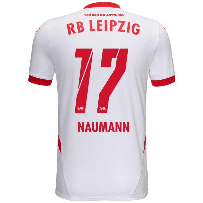 Bambino Maglia Carlos Naumann #17 Bianco Rosso Kit Gara Home 2024/25 Maglietta