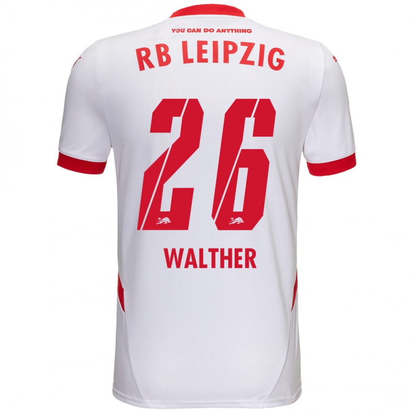 Bambino Maglia Mika Walther #26 Bianco Rosso Kit Gara Home 2024/25 Maglietta