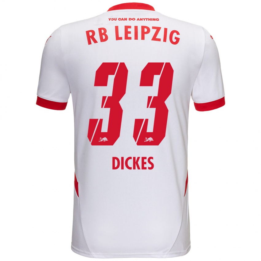 Bambino Maglia Fernando Dickes #33 Bianco Rosso Kit Gara Home 2024/25 Maglietta