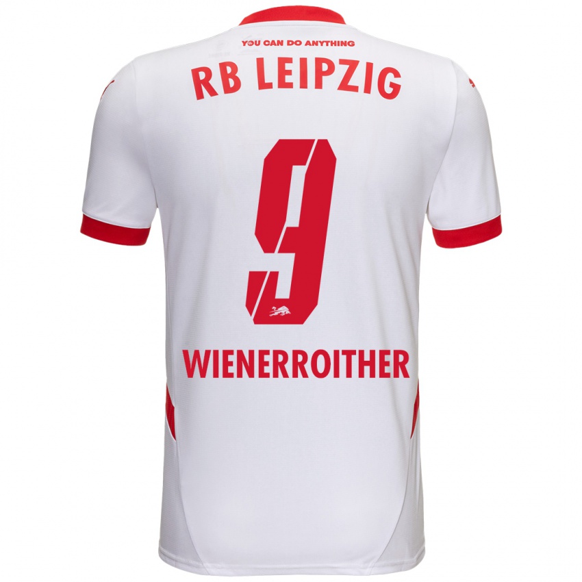 Bambino Maglia Katja Wienerroither #9 Bianco Rosso Kit Gara Home 2024/25 Maglietta