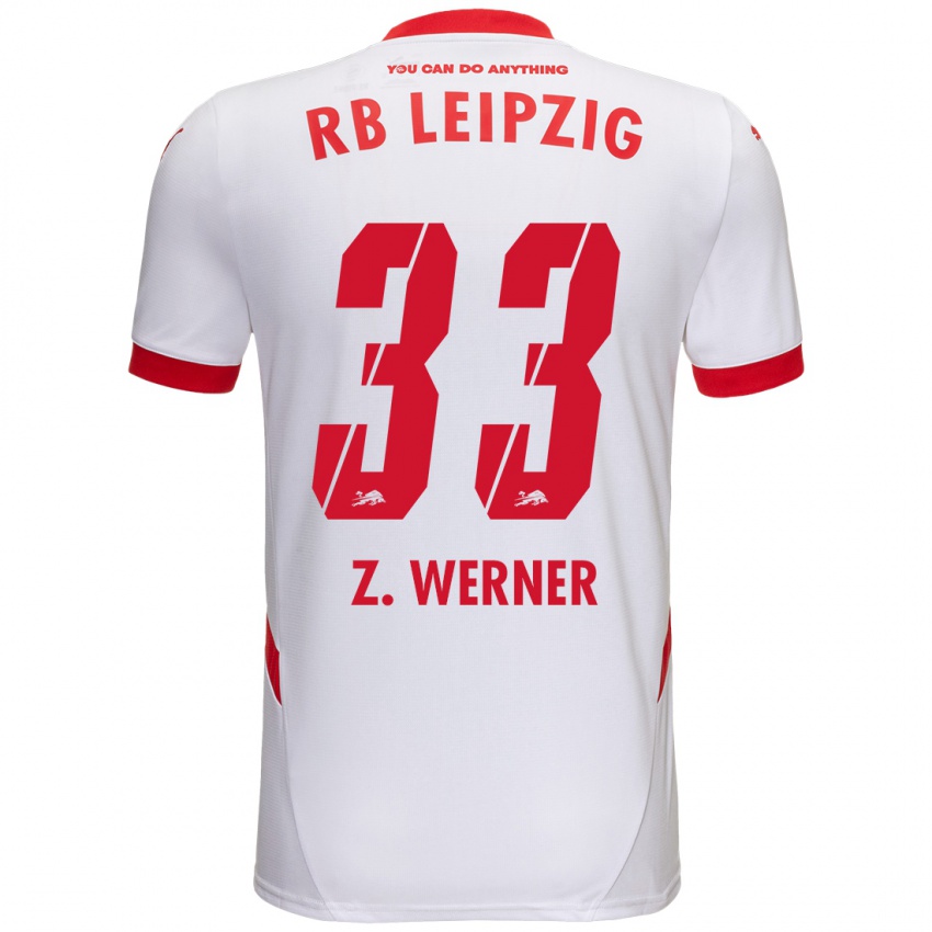 Bambino Maglia Zoé Werner #33 Bianco Rosso Kit Gara Home 2024/25 Maglietta