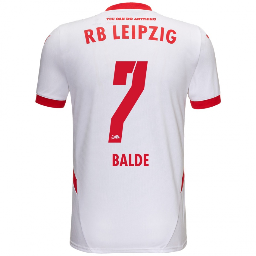 Bambino Maglia Mamadu Baldé #7 Bianco Rosso Kit Gara Home 2024/25 Maglietta