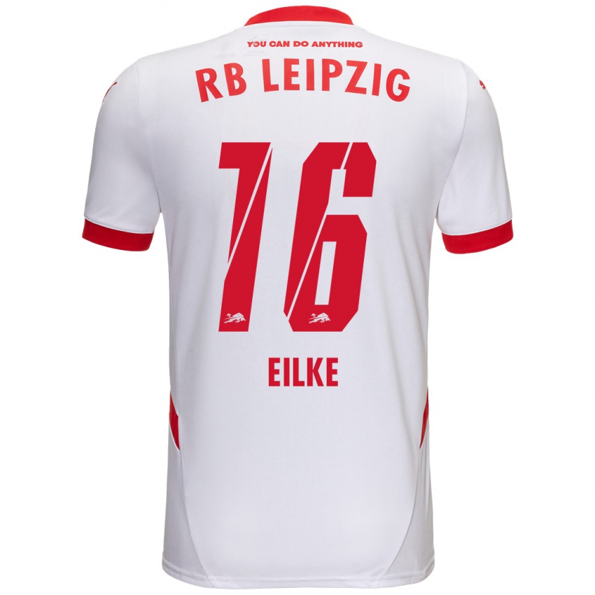 Bambino Maglia Lennox Eilke #16 Bianco Rosso Kit Gara Home 2024/25 Maglietta