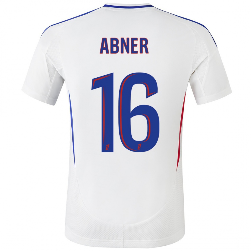 Bambino Maglia Abner #16 Bianco Blu Kit Gara Home 2024/25 Maglietta