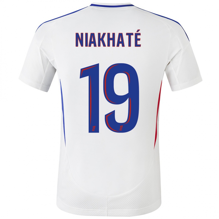 Bambino Maglia Moussa Niakhaté #19 Bianco Blu Kit Gara Home 2024/25 Maglietta