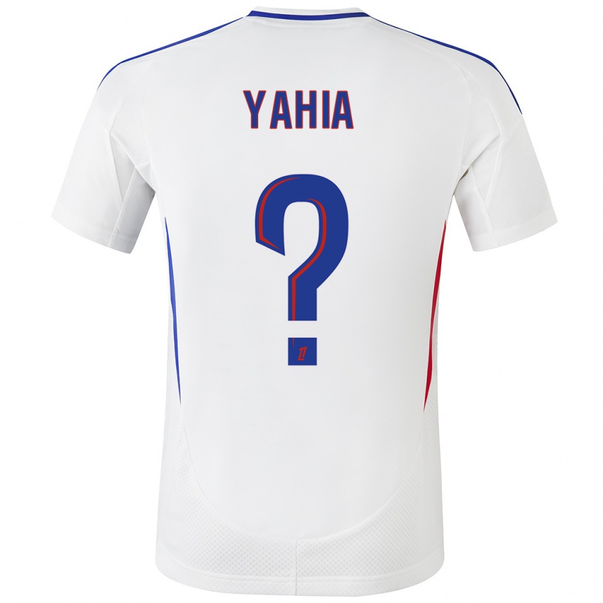 Bambino Maglia Kelyan Yahia #0 Bianco Blu Kit Gara Home 2024/25 Maglietta