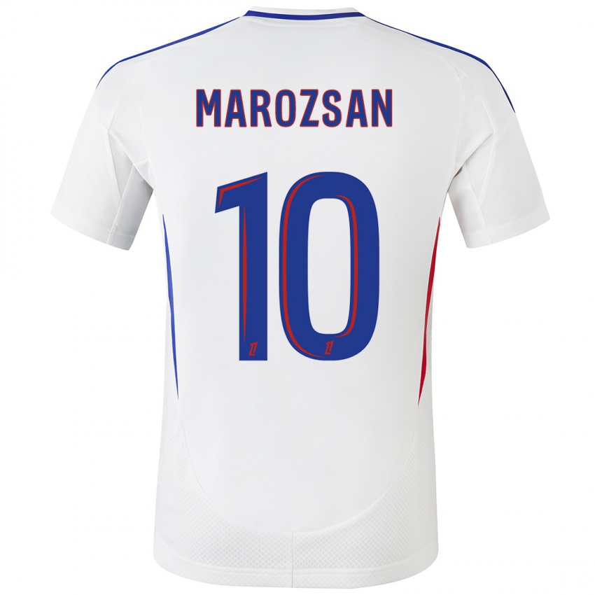 Bambino Maglia Dzsenifer Marozsan #10 Bianco Blu Kit Gara Home 2024/25 Maglietta