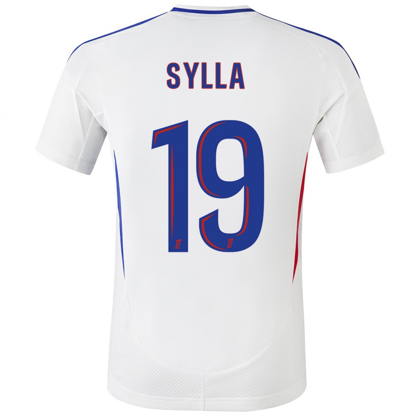 Bambino Maglia Kysha Sylla #19 Bianco Blu Kit Gara Home 2024/25 Maglietta