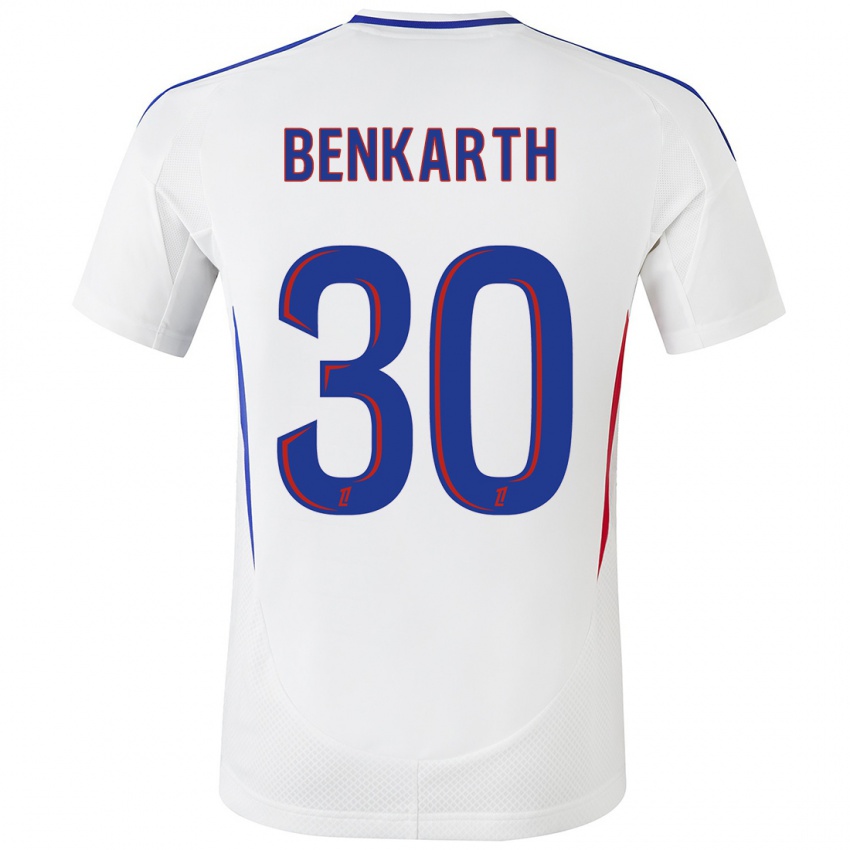 Bambino Maglia Laura Benkarth #30 Bianco Blu Kit Gara Home 2024/25 Maglietta