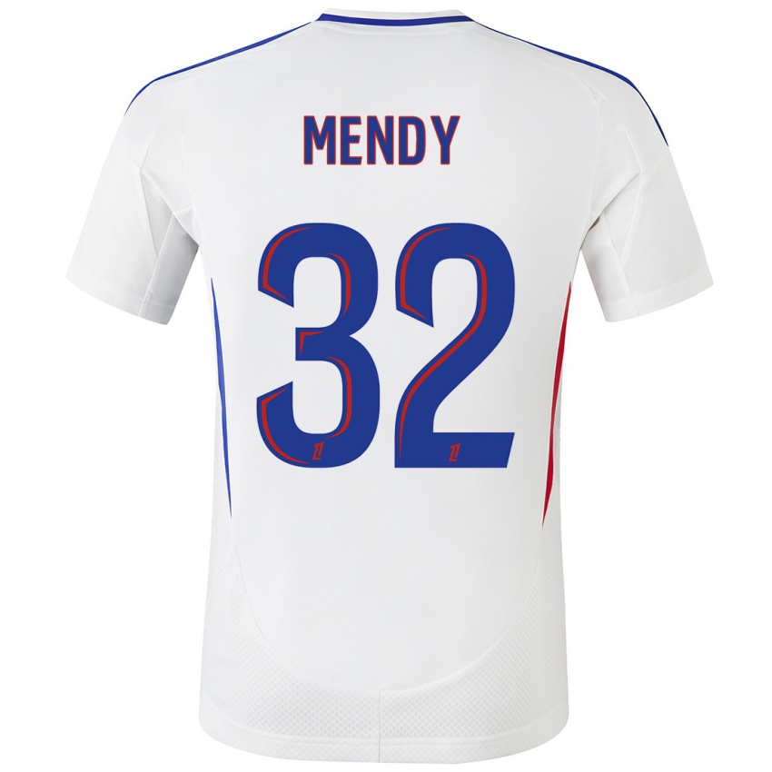 Bambino Maglia Maeline Mendy #32 Bianco Blu Kit Gara Home 2024/25 Maglietta