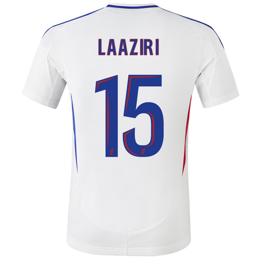 Bambino Maglia Achraf Laaziri #15 Bianco Blu Kit Gara Home 2024/25 Maglietta