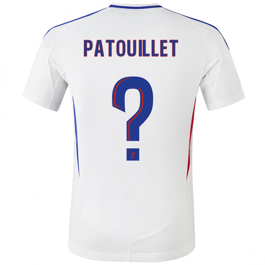 Bambino Maglia Mathieu Patouillet #0 Bianco Blu Kit Gara Home 2024/25 Maglietta