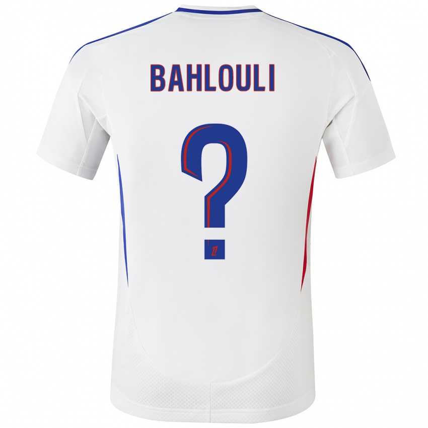 Bambino Maglia Djibrail Bahlouli #0 Bianco Blu Kit Gara Home 2024/25 Maglietta