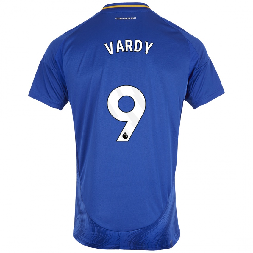 Bambino Maglia Jamie Vardy #9 Blu Bianco Kit Gara Home 2024/25 Maglietta