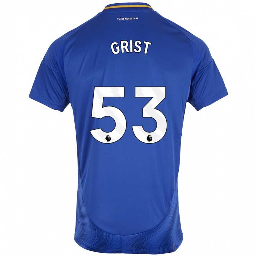 Bambino Maglia Ben Grist #53 Blu Bianco Kit Gara Home 2024/25 Maglietta