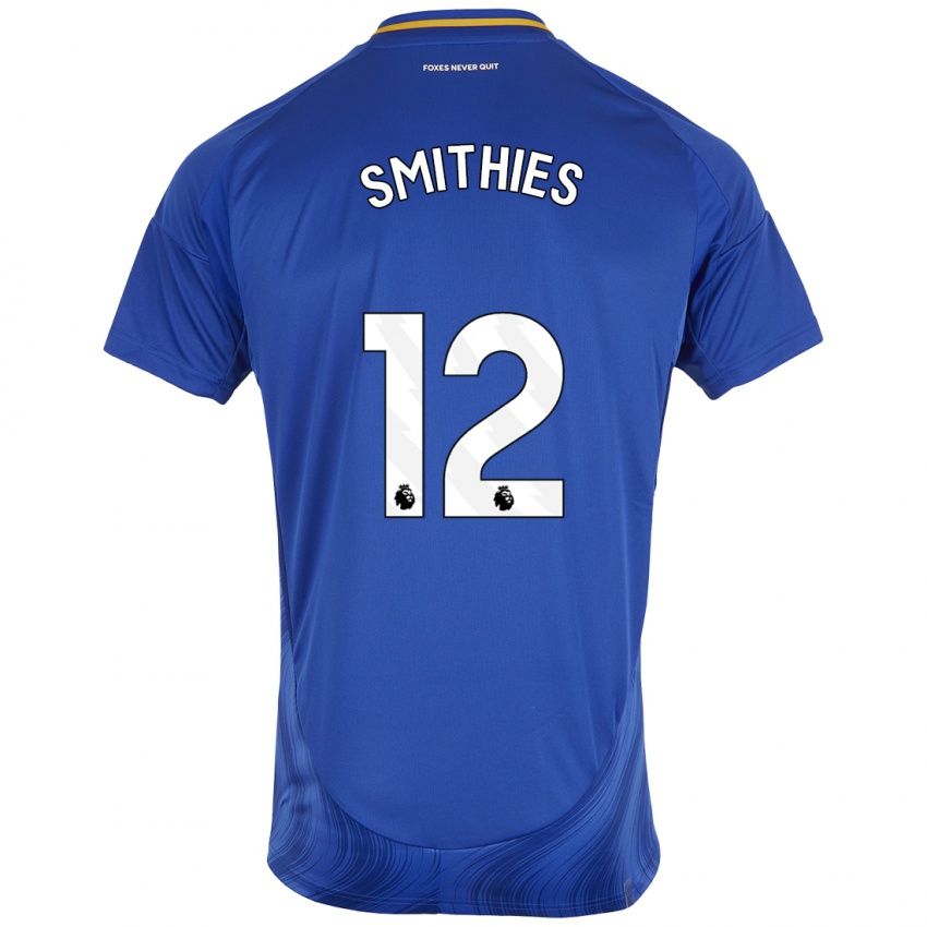 Bambino Maglia Alex Smithies #12 Blu Bianco Kit Gara Home 2024/25 Maglietta