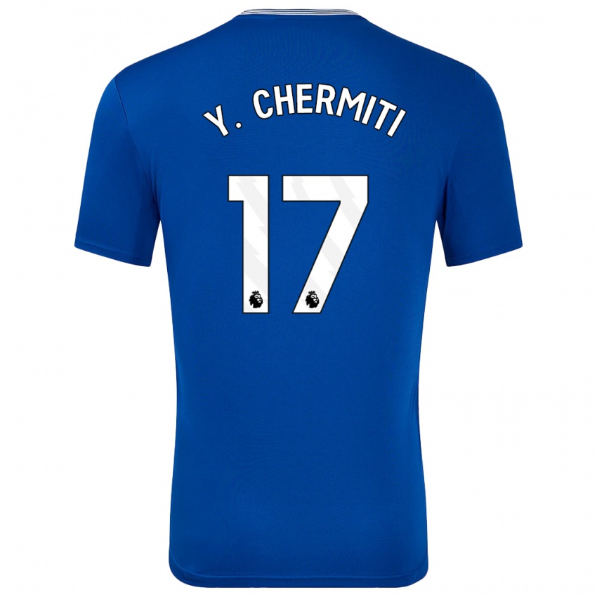 Bambino Maglia Chermiti #17 Blu Con Kit Gara Home 2024/25 Maglietta