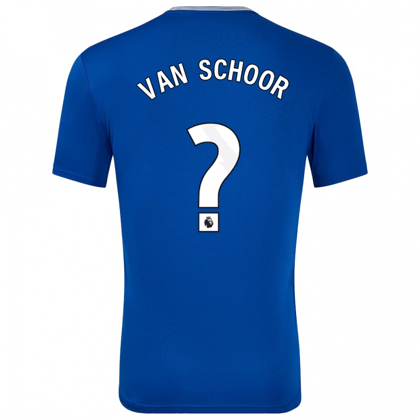 Bambino Maglia Joshua Van Schoor #0 Blu Con Kit Gara Home 2024/25 Maglietta