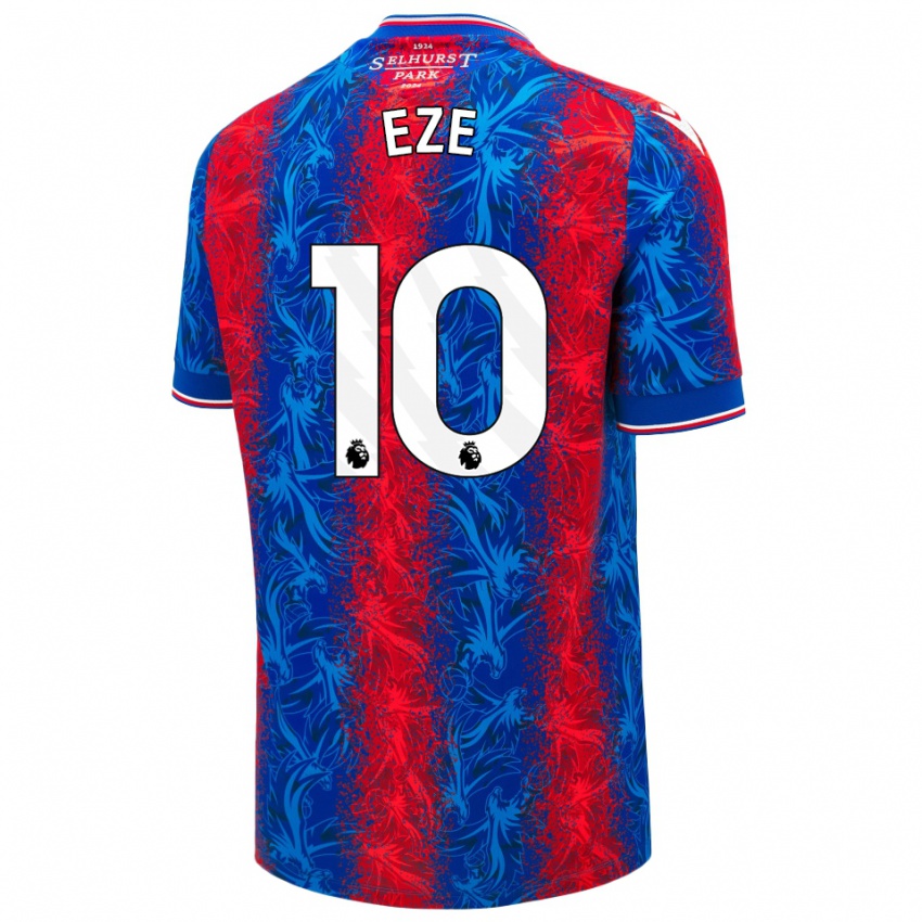 Bambino Maglia Eberechi Eze #10 Strisce Rosso Blu Kit Gara Home 2024/25 Maglietta