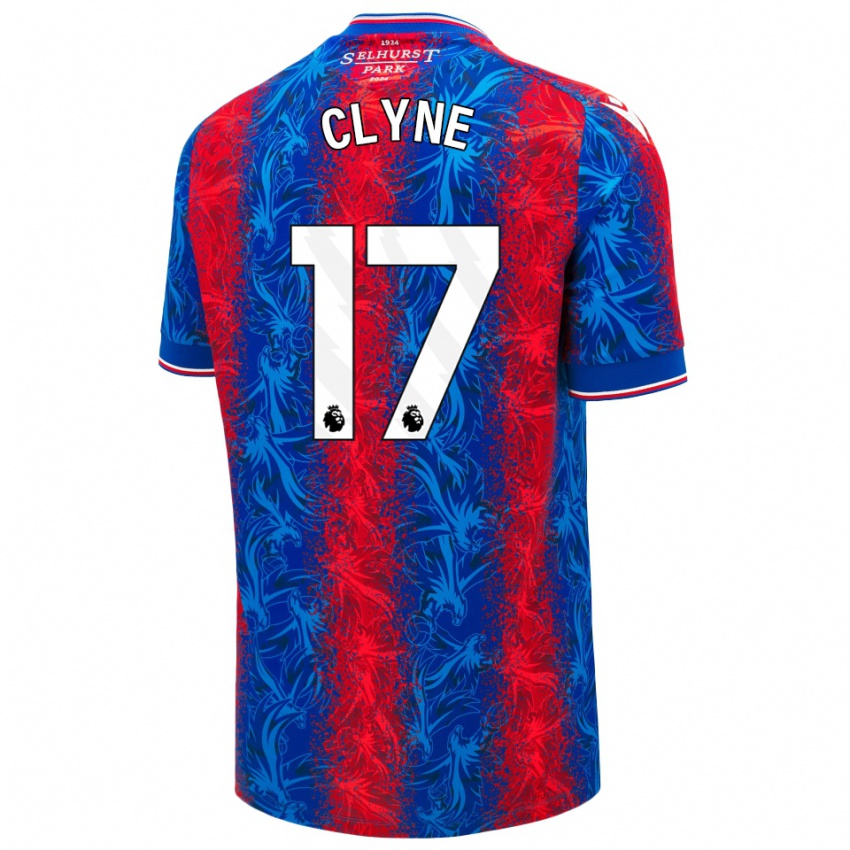 Bambino Maglia Nathaniel Clyne #17 Strisce Rosso Blu Kit Gara Home 2024/25 Maglietta