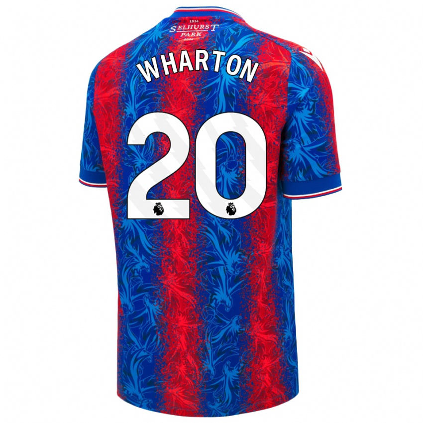 Bambino Maglia Adam Wharton #20 Strisce Rosso Blu Kit Gara Home 2024/25 Maglietta