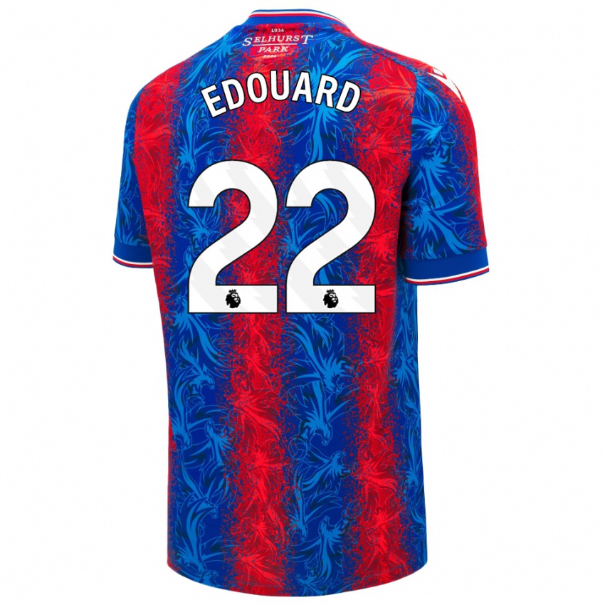 Bambino Maglia Odsonne Edouard #22 Strisce Rosso Blu Kit Gara Home 2024/25 Maglietta