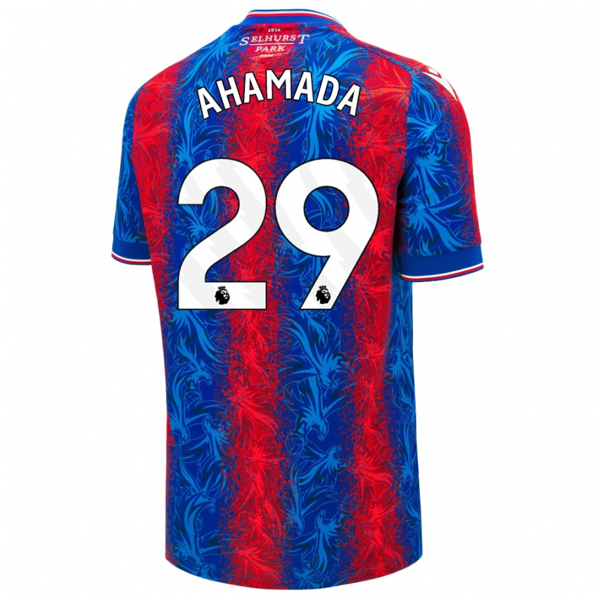 Bambino Maglia Naouirou Ahamada #29 Strisce Rosso Blu Kit Gara Home 2024/25 Maglietta