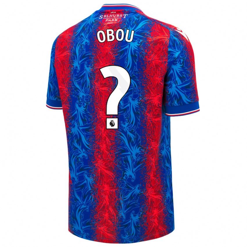 Bambino Maglia David Obou #0 Strisce Rosso Blu Kit Gara Home 2024/25 Maglietta