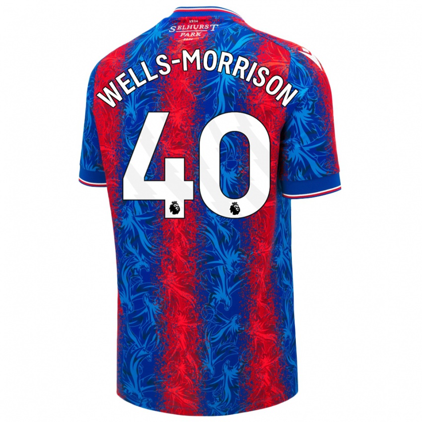 Bambino Maglia Jack Wells-Morrison #40 Strisce Rosso Blu Kit Gara Home 2024/25 Maglietta