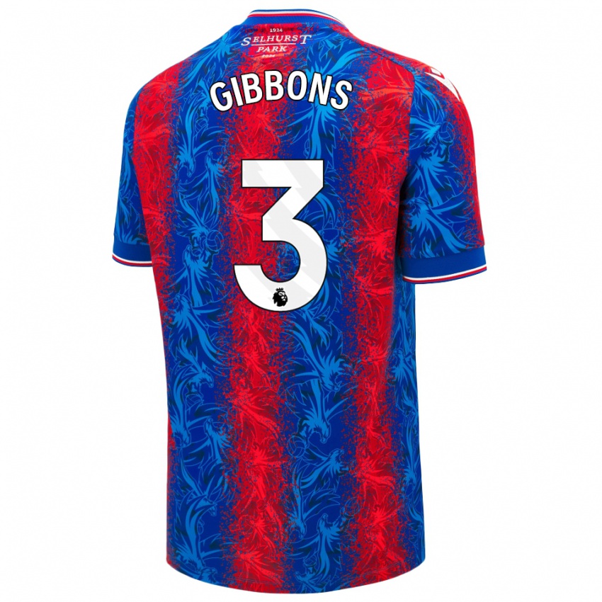 Bambino Maglia Felicity Gibbons #3 Strisce Rosso Blu Kit Gara Home 2024/25 Maglietta