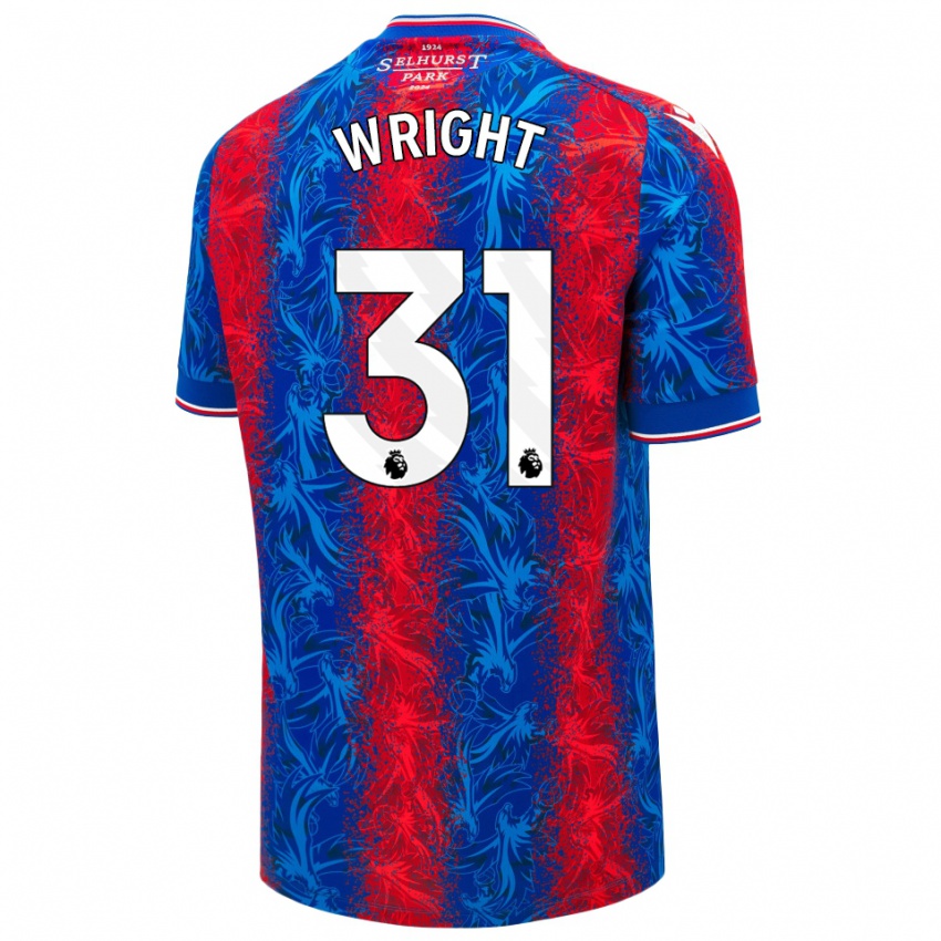 Bambino Maglia Annis-Clara Wright #31 Strisce Rosso Blu Kit Gara Home 2024/25 Maglietta