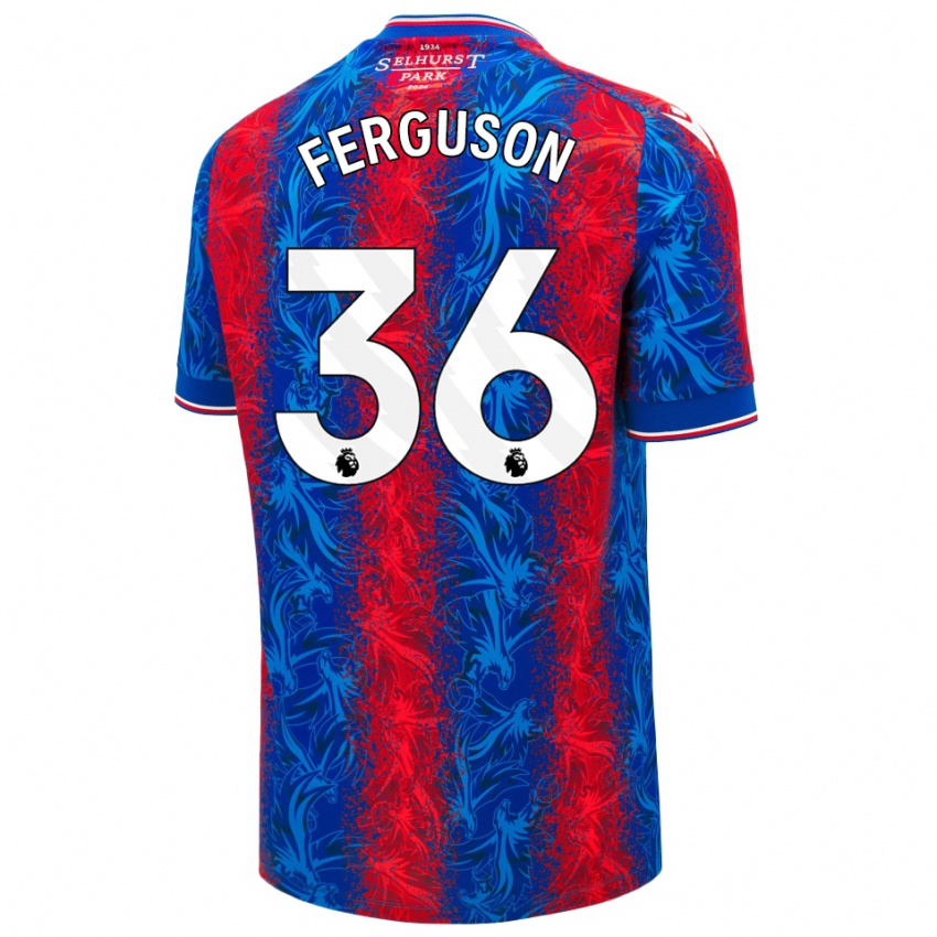 Bambino Maglia Nathan Ferguson #36 Strisce Rosso Blu Kit Gara Home 2024/25 Maglietta