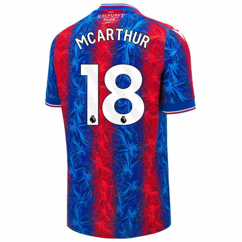 Bambino Maglia James Mcarthur #18 Strisce Rosso Blu Kit Gara Home 2024/25 Maglietta