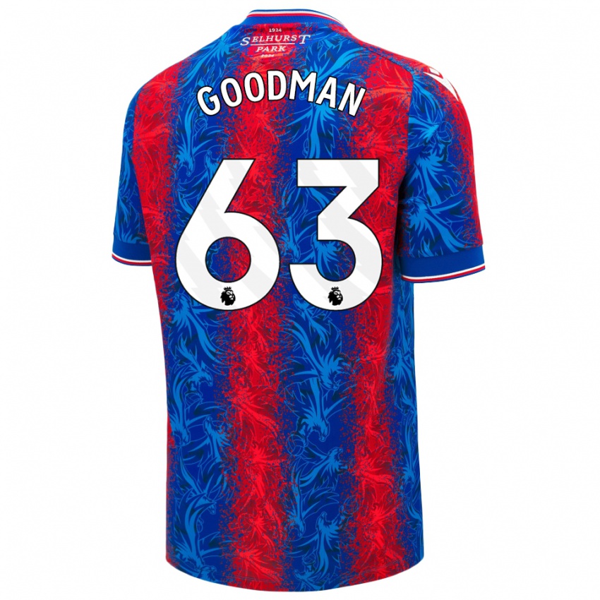 Bambino Maglia Owen Goodman #63 Strisce Rosso Blu Kit Gara Home 2024/25 Maglietta