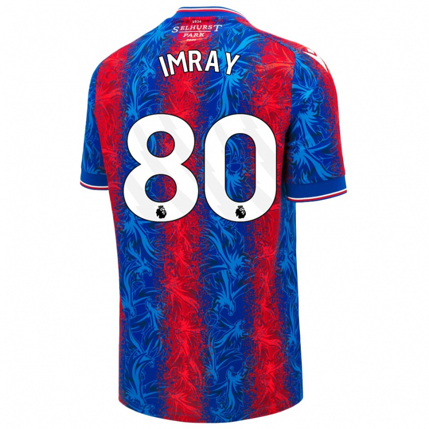 Bambino Maglia Danny Imray #80 Strisce Rosso Blu Kit Gara Home 2024/25 Maglietta