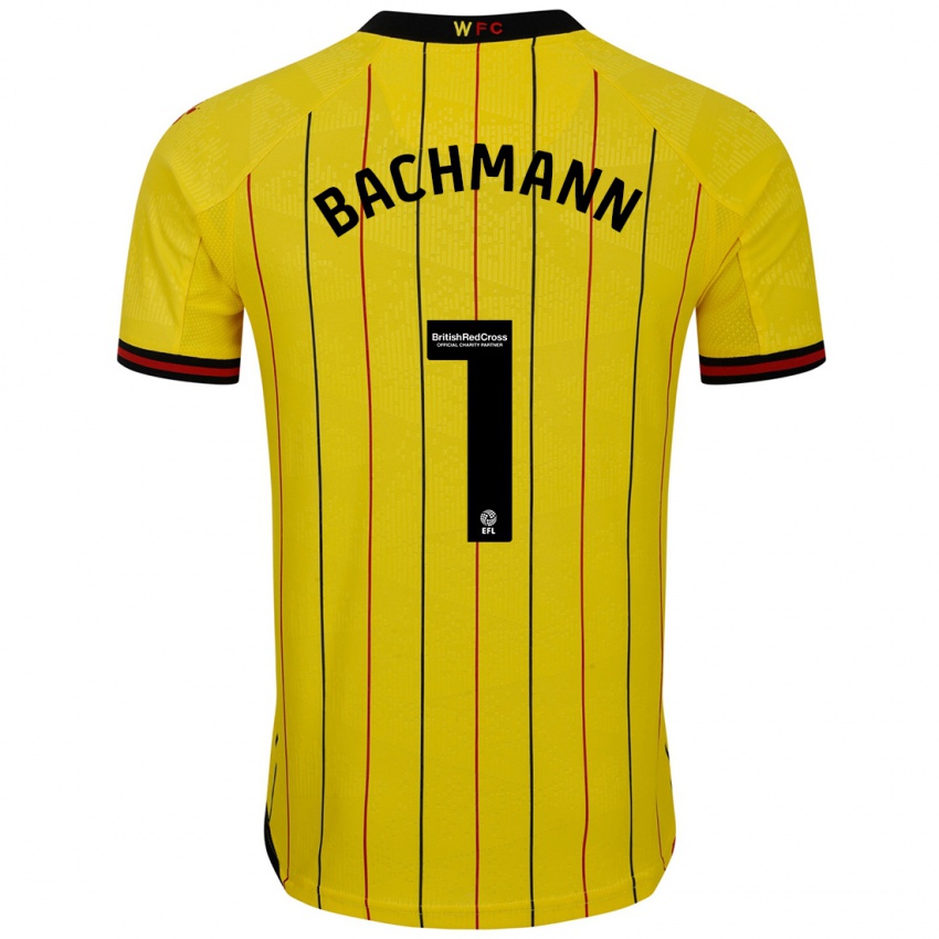 Bambino Maglia Daniel Bachmann #1 Giallo Nero Kit Gara Home 2024/25 Maglietta