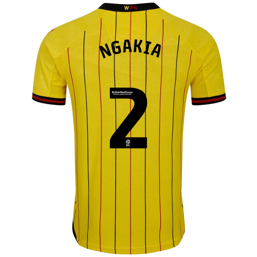 Bambino Maglia Jeremy Ngakia #2 Giallo Nero Kit Gara Home 2024/25 Maglietta