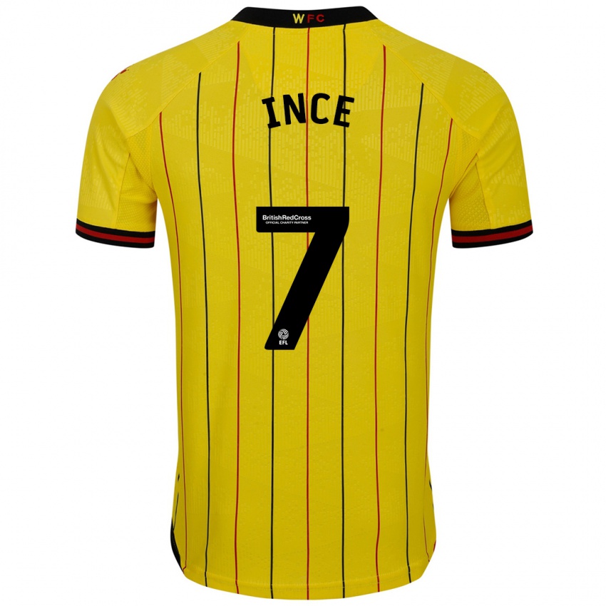 Bambino Maglia Tom Ince #7 Giallo Nero Kit Gara Home 2024/25 Maglietta