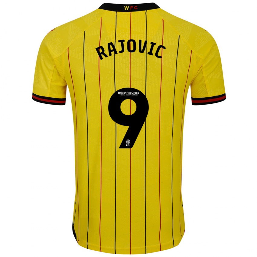 Bambino Maglia Mileta Rajovic #9 Giallo Nero Kit Gara Home 2024/25 Maglietta