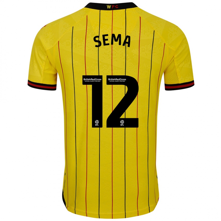 Bambino Maglia Ken Sema #12 Giallo Nero Kit Gara Home 2024/25 Maglietta