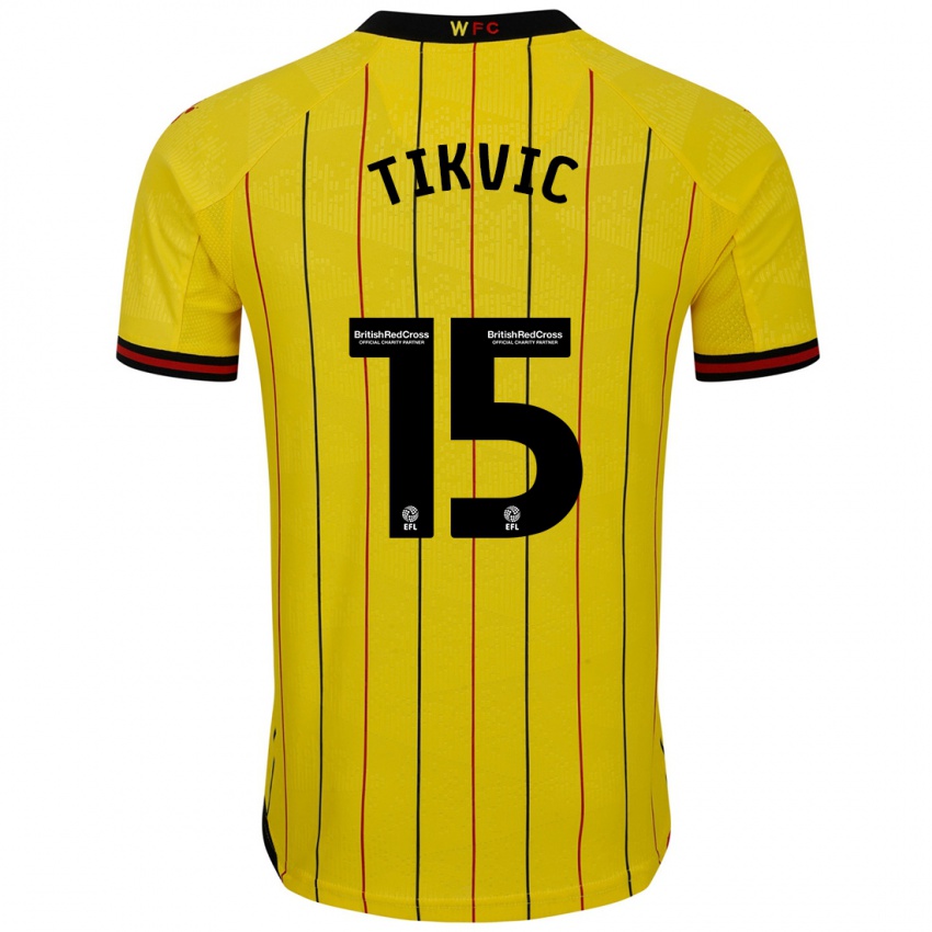 Bambino Maglia Antonio Tikvic #15 Giallo Nero Kit Gara Home 2024/25 Maglietta