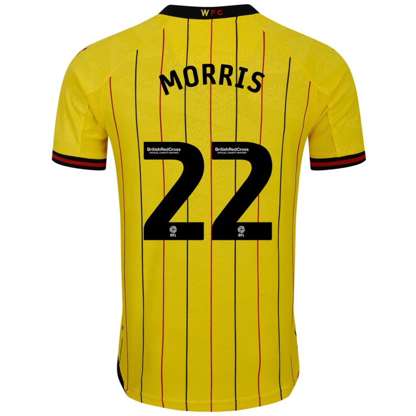 Bambino Maglia James Morris #22 Giallo Nero Kit Gara Home 2024/25 Maglietta