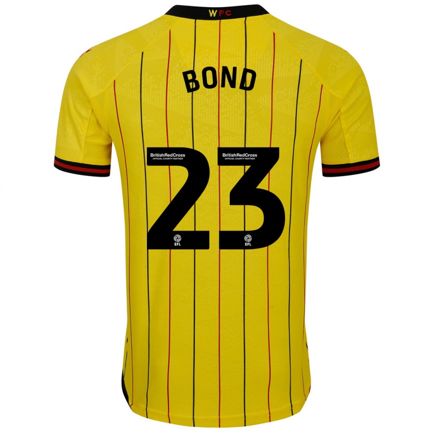 Bambino Maglia Jonathan Bond #23 Giallo Nero Kit Gara Home 2024/25 Maglietta