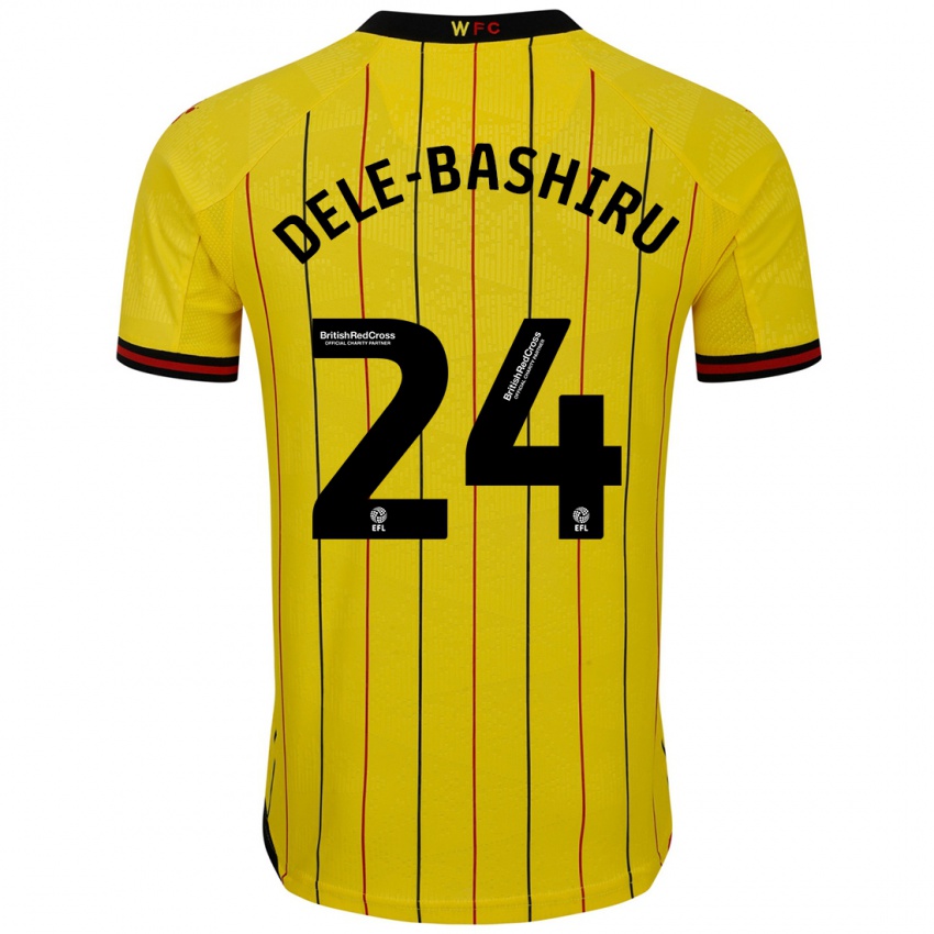 Bambino Maglia Tom Dele-Bashiru #24 Giallo Nero Kit Gara Home 2024/25 Maglietta