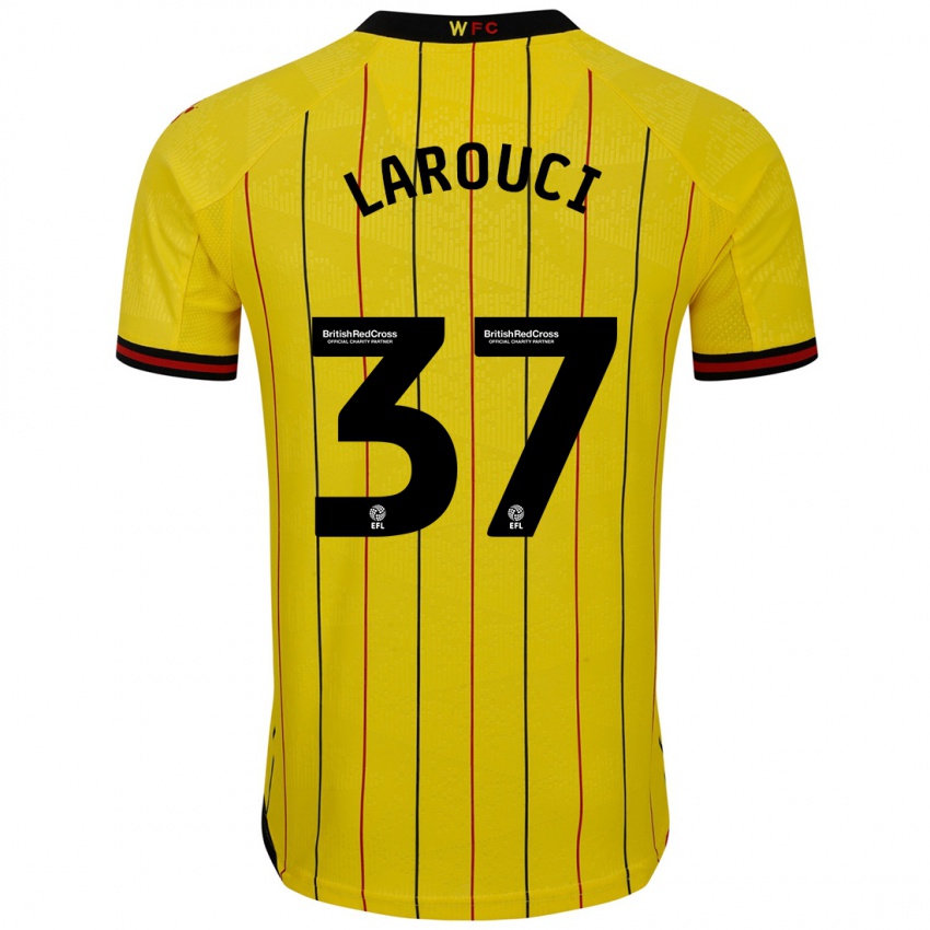 Bambino Maglia Yasser Larouci #37 Giallo Nero Kit Gara Home 2024/25 Maglietta