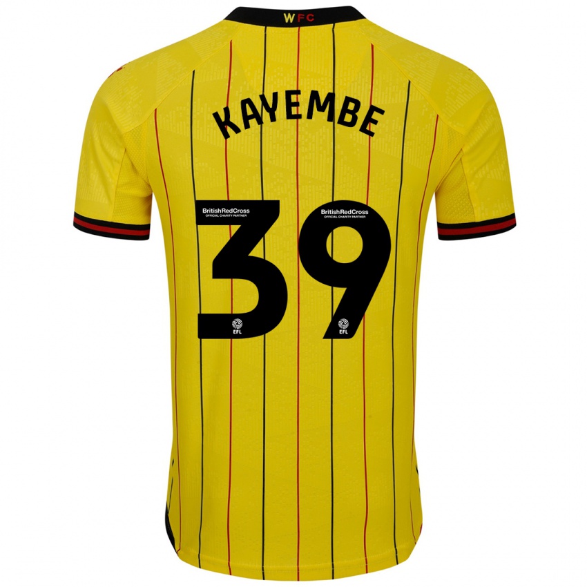 Bambino Maglia Edo Kayembe #39 Giallo Nero Kit Gara Home 2024/25 Maglietta