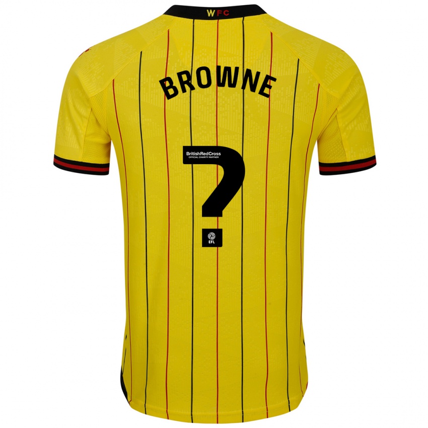 Bambino Maglia Roraigh Browne #0 Giallo Nero Kit Gara Home 2024/25 Maglietta