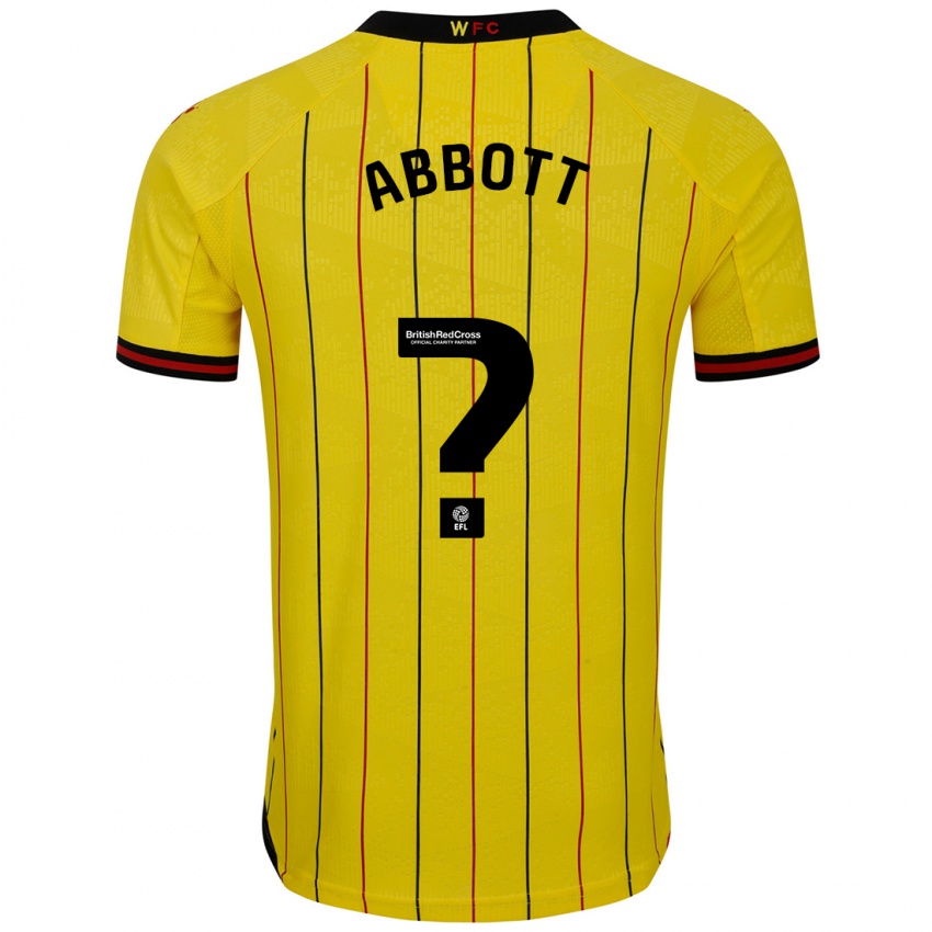 Bambino Maglia George Abbott #0 Giallo Nero Kit Gara Home 2024/25 Maglietta