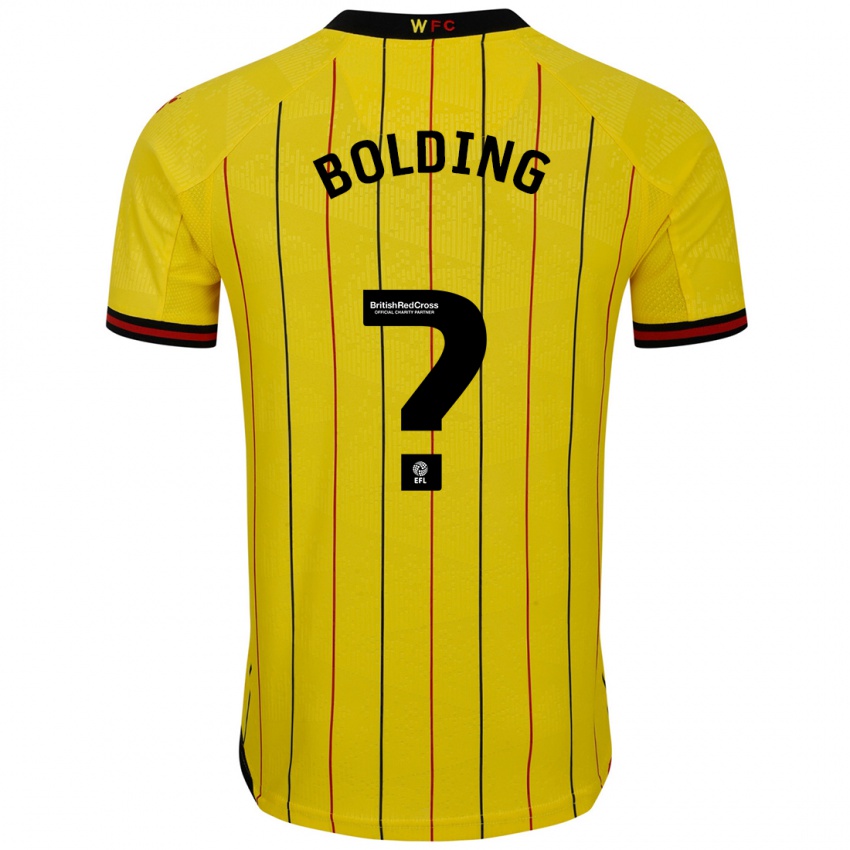 Bambino Maglia Charlie Bolding #0 Giallo Nero Kit Gara Home 2024/25 Maglietta